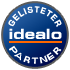 Das Bild zeigt das Logo von Idealo