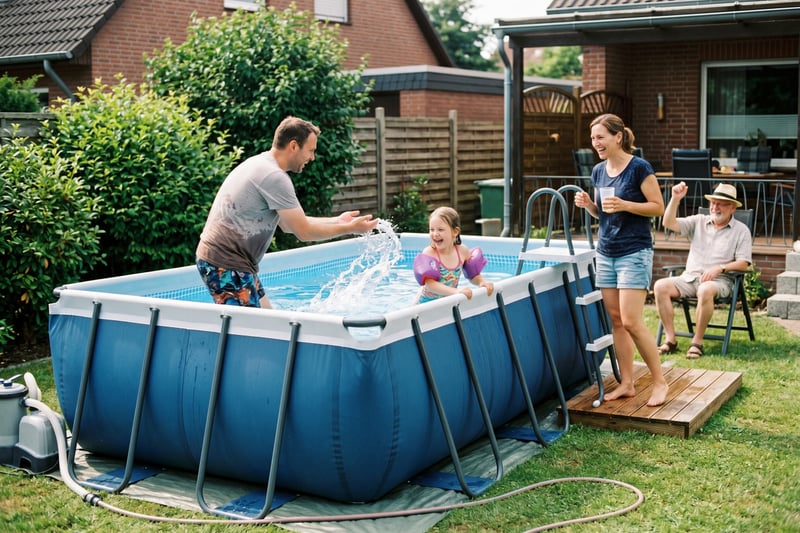 Großer Pool Pool für den Garten: Aufstellpool, Frame-Pool oder Stahlwandpool
